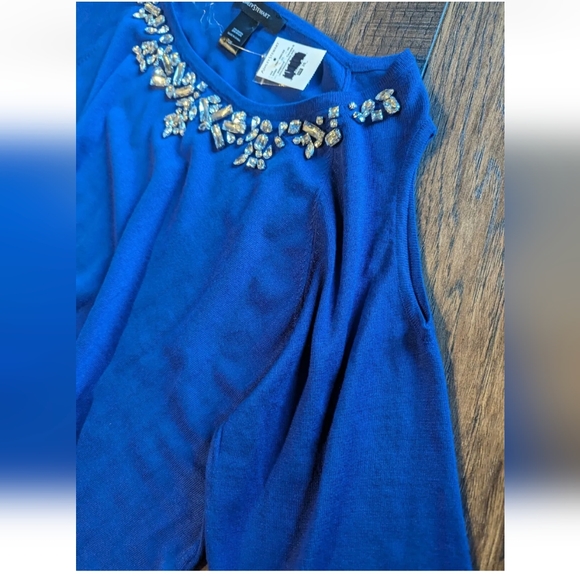 Ashley Stewart Size 26 Jewel Embellishment Violet Purple Cold Shoulder Tunic NWT - Picture 12 of 16